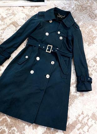 Тренч темно синего цвета на размер хс/с.
