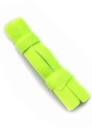 Стяжки липучки 180х20 мм многоразовые для креплений (50 шт.) зеленый люм2 фото