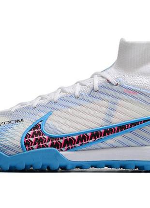 Футбольні сороконіжки nike mercurial air zoom superfly ix tf стоноги найк аір аїр зум меркуріал з шкарпеткою1 фото