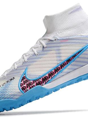 Футбольні сороконіжки nike mercurial air zoom superfly ix tf стоноги найк аір аїр зум меркуріал з шкарпеткою6 фото