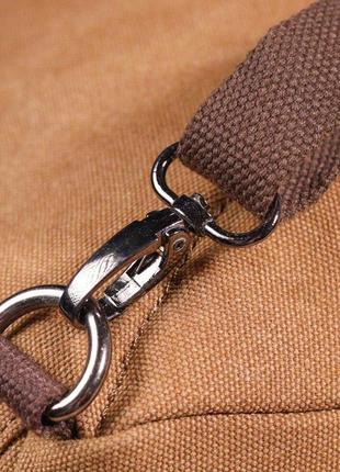Рюкзак светлый коричневый унисекс стильный ткань текстиль 7212578 фото