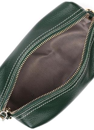 Зеленая сумка сумочка на запястье через плечо кожа натуральная 7222774 фото