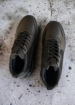 Кеди кросівки зима чоловічішкіра натуральна хутро 1 (27см), зима2 фото