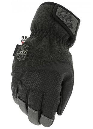 Зимние тактические перчатки mechanix coldwork windshell черный с серым m