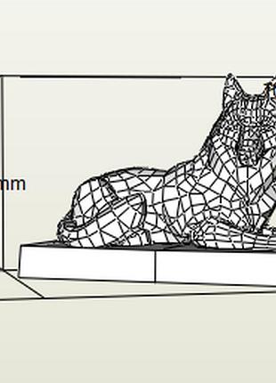 Paperkhan сборная модель фигура пазл фигура волк собака паперкрафт papercraft подарочный набор сувернир