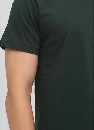 Хлопковая мужская футболка stedman темно зеленая с круглой горловиной и коротким рукавом s2 фото