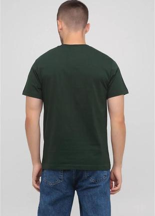 Хлопковая мужская футболка stedman темно зеленая с круглой горловиной и коротким рукавом s4 фото