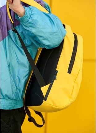 Чоловічий рюкзак жовтий шкіра еко стильний 725000028m4 фото