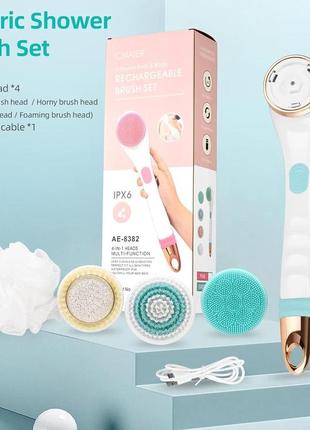 Электрическая щетка для тела, перезаряжаемая электрическая щетка для тела с длинной...