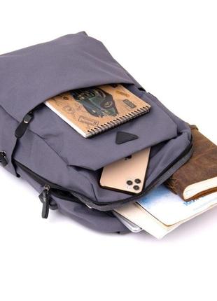 Рюкзак серый для ноутбука дорожный спортивный тканевый 7206285 фото