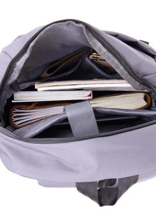 Рюкзак серый для ноутбука дорожный спортивный тканевый 7206286 фото