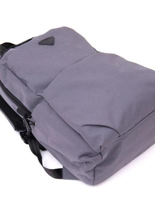 Рюкзак серый для ноутбука дорожный спортивный тканевый 7206284 фото