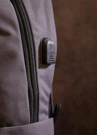 Рюкзак серый для ноутбука дорожный спортивный тканевый 72062810 фото