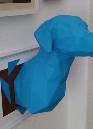 Paperkhan збірна модель фігура пазл голова пес собака орігамі papercraft 3d фігура розвиваючий набір антистрес