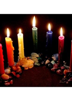 Оранжевая свеча магическая цельно окрашенная , магические свечи