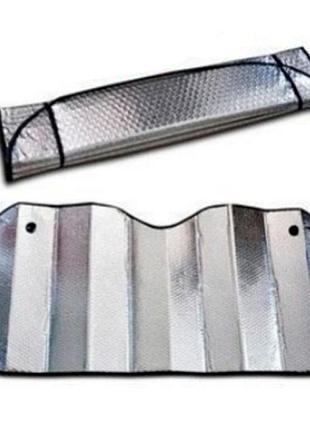 Шторка солнцезащитная на лобовое стекло 1400х700 мм, 2 присоски