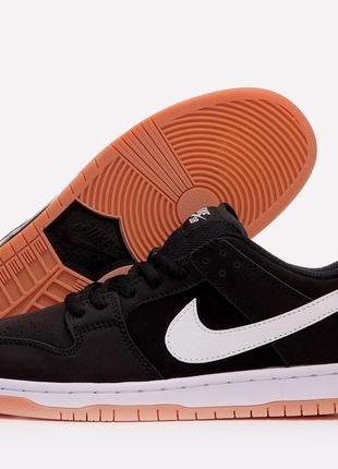 Кроссовки nike sb dunk black white, мужские кроссовки, найк данк5 фото