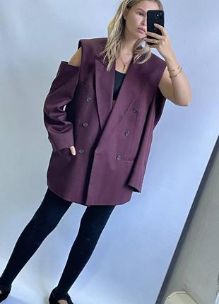 Дизайнерский пиджак бренда oversized studio 100% шерсть