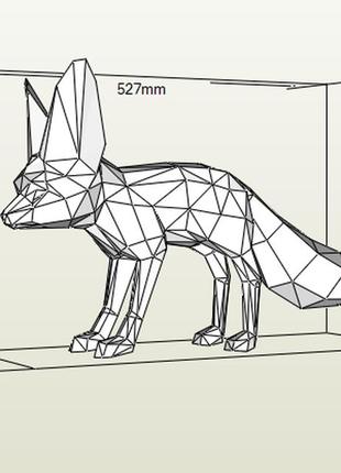 Paperkhan сборная модель фигура пазл фигура лиса лисичка паперкрафт papercraft подарочный набор суверни