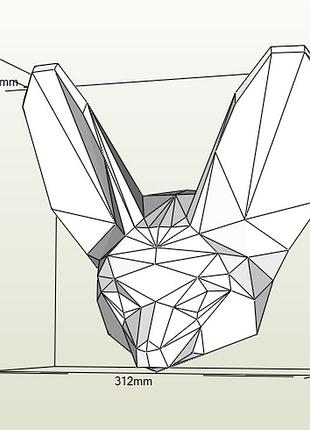 Paperkhan сборная модель фигура пазл фигура лиса лисичка паперкрафт papercraft подарочный набор суверни