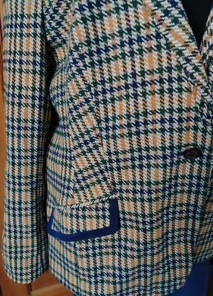 Стильний піджак в клітинку на підкладці  батал новий3 фото