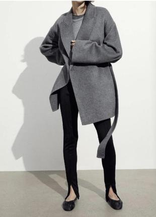 Стильное теплое пальто халат h&m