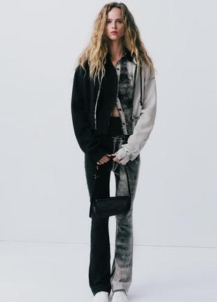 Zara спортивний костюм з худої тканини з ефектом потертості