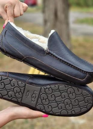 Мужские мокасины ugg ascot leather slipper