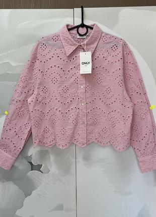📌 новая хлопковая, прошва рубашка, рубашка, блуза vero moda, новая с бумажной биркой
