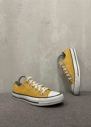 Літні жовті кросівки кеди взуття converse all star1 фото