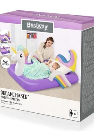 Дитяче надувне односпальна ліжко bestway єдиноріг 67713 (713755) ms4 фото