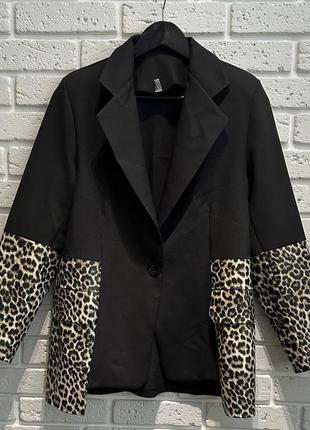 Пиджак кожаные рукава вставки еко кожа искусственная кожа