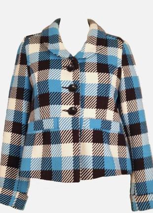 Винтажная куртка в стиле 60-х модная клетка трапеция swing check ретро h&m m 8