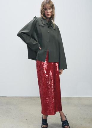 Куртка гумова хакі жіноча коротка zara new