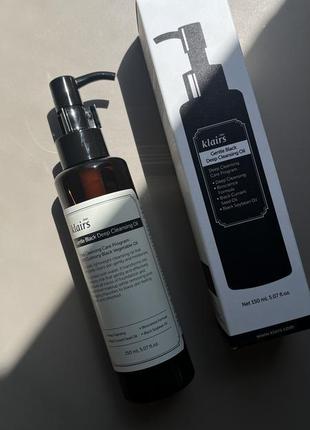 Гидрофильное масло klairs gentle black deep cleansing oil