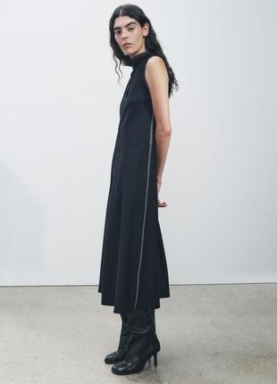 Сукня жіноча темно-синя віскозна zara new6 фото