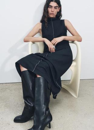 Сукня жіноча темно-синя віскозна zara new7 фото
