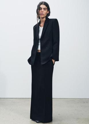Двубортный черный блейзер zara new