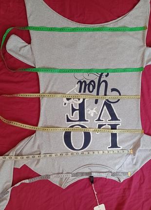 New collection. итальянская платье-туника italy с надписью love you . трикотажная...