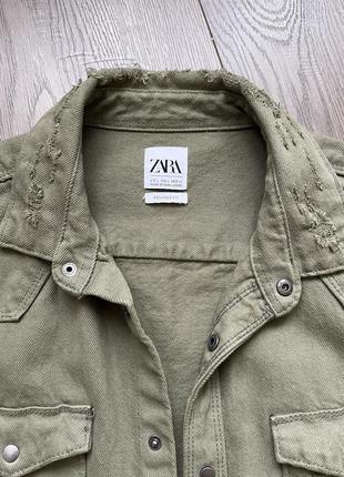 Джинсовий жакет zara 4