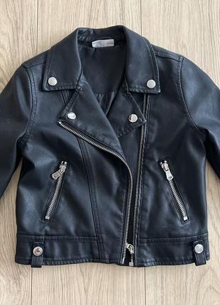 Косуха шкіряна куртка кожаная для дівчинки 5 років 110-116 см