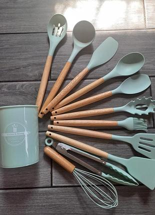 Набір кухонного приладдя, набір лопаток для кухні, набір кузонний 12 предметіа