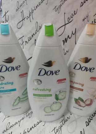 Крем-гель для душу dove refreshing cucumber&green tea scent 400ml
