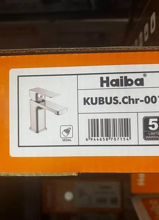 Смеситель для раковины haiba kubus chr-0012 фото