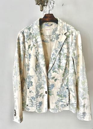 Шикарный джинсовый пиждак esprit 44 l-xl