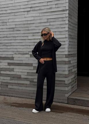 Костюм тройка ( топ+кардиган+брюки)