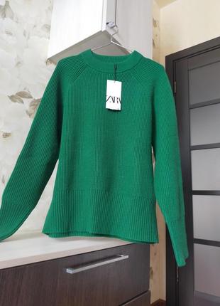 Вязаный свитер кофта джемпер м 46 zara
