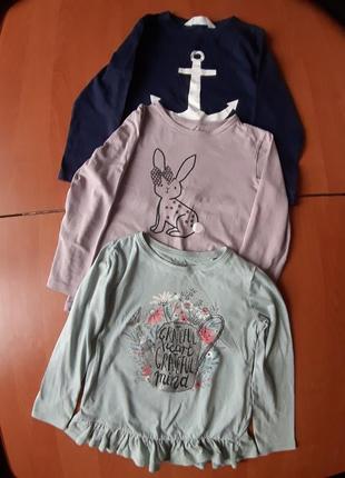 Комплект кофтолок, регланов для девочки 4=5 лет.