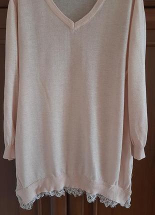 Удлиненный свитшот персикового цвета