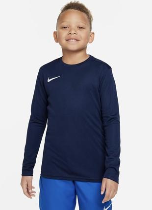 Дитяча футболка з довгим рукавом для спорту/футболу nike в темно синьому кольорі розмір xl дитячий, ідеальний стан